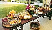 petit-déjeuner au pool-house